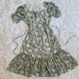 NEW Gray Blue Floral Dress